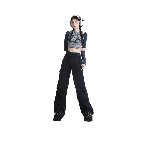 V.W.U Карго Брюки Женские Темно-Синие