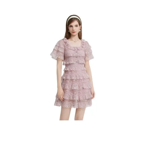 AIVEI Короткое платье с короткими рукавами женское