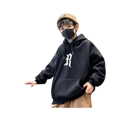 The panda is round Средняя школа С капюшоном Топ Черный Подростки