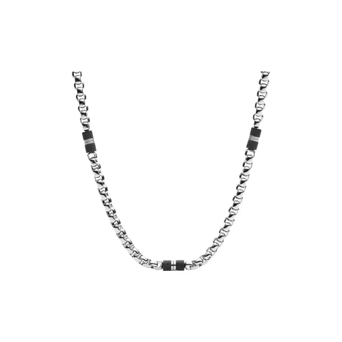 FOSSIL Нержавеющая сталь Ожерелье Мужское Серебряное