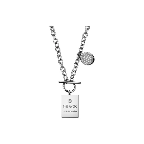 Kelanxi Титановые стальные ожерелья унисекс серебряные