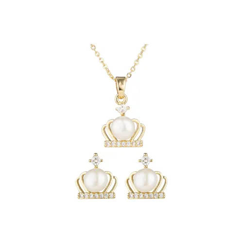 SYAY Пресноводный жемчуг с медным золотым инкрустацией ожерелья унисекс