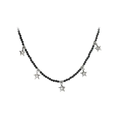 NATURALLYJOJO Циркони Фасеточные Бусины Ожерелье Женское Черное