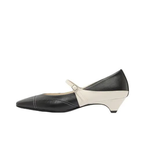 Carel Rivale Конусный каблук Туфли Мэри Джейн 4CM Женские Черные