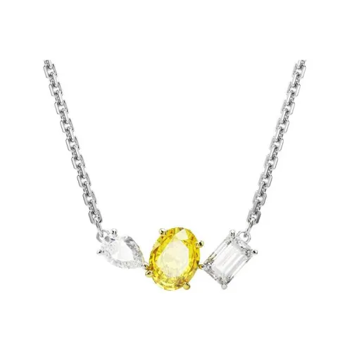 Swarovski Mesmera Кубический цирконий Искусственный кристалл Ожерелье Женское Золото