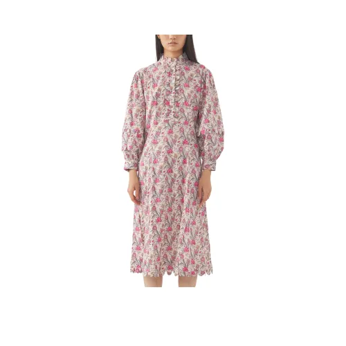 ANTIK BATIK Многоцветные Женские Длинные Платья с Рукавами