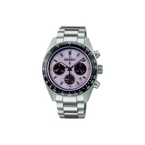 SEIKO Солнечный кварцевый механизм нержавеющая сталь ремешок часы 39 мм мужские фиолетовый циферблат