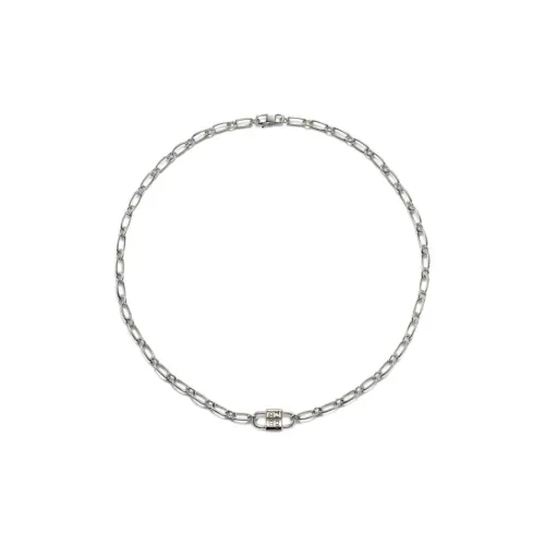 TIFFANY & CO. Колье С Двойным Замком, Размер Small Стерлинговое Серебро Размер Мотива, Small