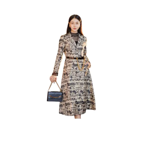 BBLLUUEE Тренчкот Женские Ink Black