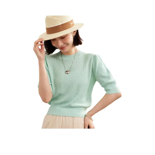 WUDAO T-рубашка Женская Мятно-зеленая