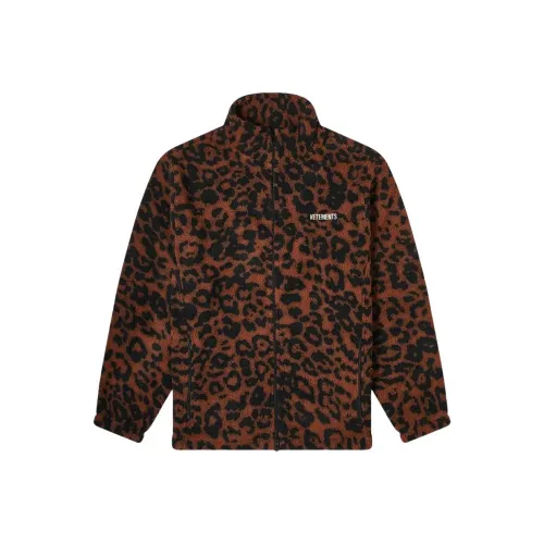 Vetements Мужские куртки с леопардовым принтом
