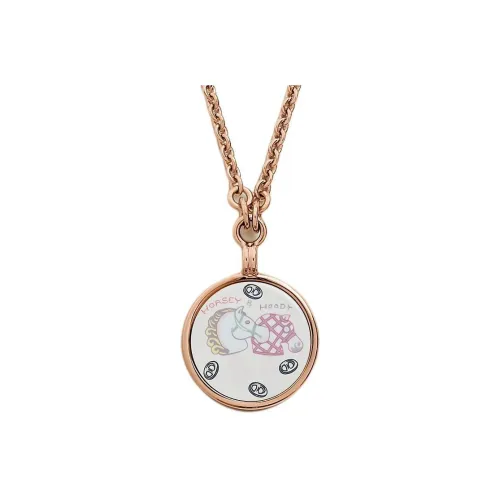 HERMES Medaille Funny Ice Cream Эмаль Ожерелье Женское
