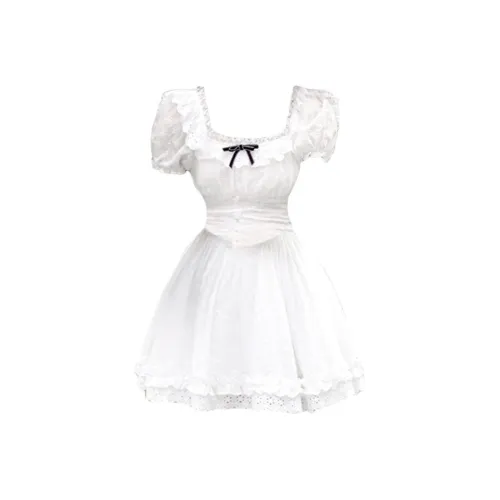 GRAYISMOON Короткое платье с короткими рукавами женское