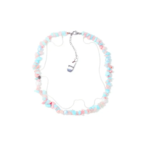 Get'em ON Розовый Синий Камешки Белая Раковина Бусины Ожерелья Унисекс