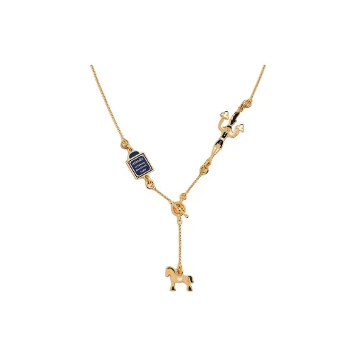 HERMES Parade Metal Necklaces Женские Золото