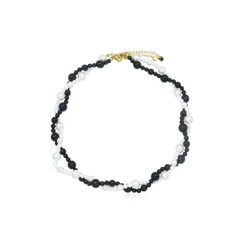 AWE Черный Белый Жемчужная Раковина Многослойное Ожерелье С Подарками Для Девушки Женское