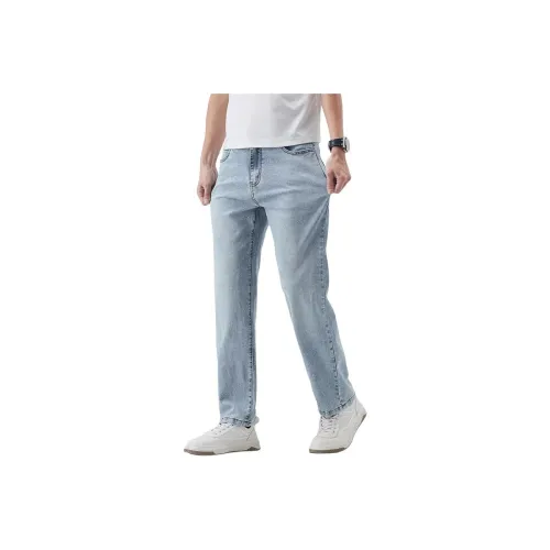PIERRE CARDIN Светло-синие мужские джинсы