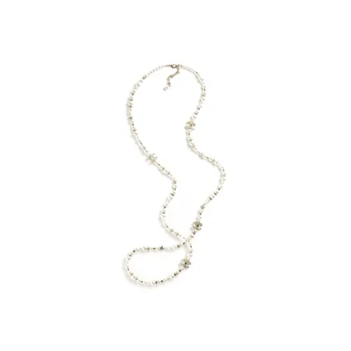 CHANEL CC Металл Искусственный жемчуг Стразы Ожерелья Женские Золото