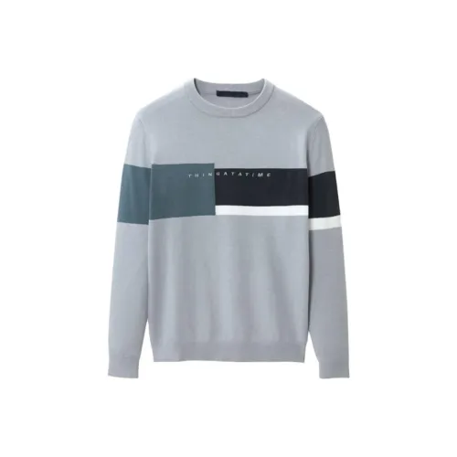 ARTSDON Светло-серый Полосы Мужской Трикотаж