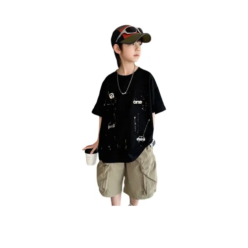 Lanza T-рубашка черная белая для подростков