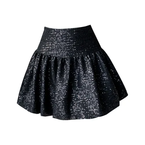 HTHK Повседневные короткие юбки Женские Черный Белый Золото