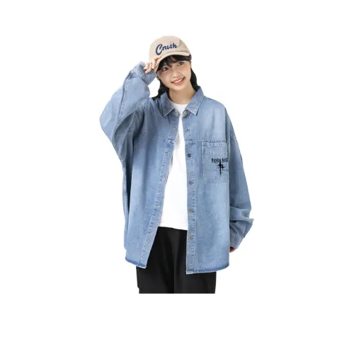 PANDA BASE Синие Женские Рубашки