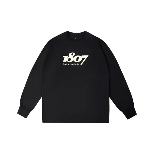 1807 Длинный рукав T-рубашка Унисекс