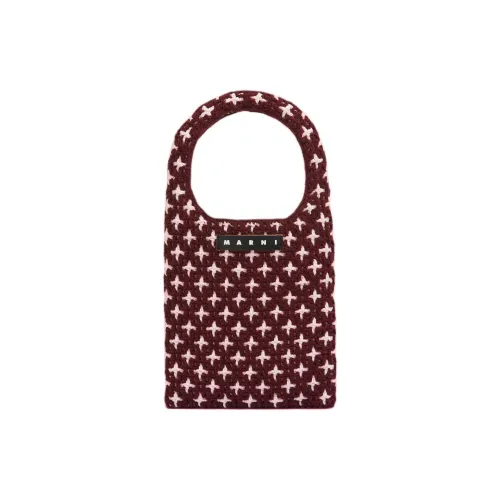 MARNI Шерсть Сумка Мини Женская Черная Вишневая