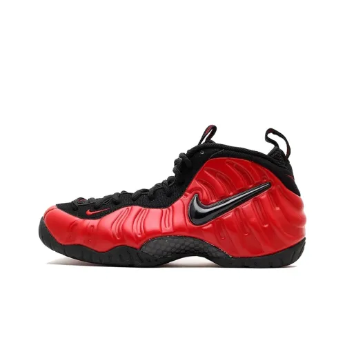 nike Foamposite Pro MID Топ Винтажные баскетбольные кроссовки Унисекс Красный черный