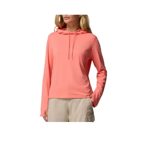 Columbia совместный бренд Sun Trek Omni Оттенок™ Omni Wick™ Полиэстер Хлопок Lycra® Эластан Толстовка Женские