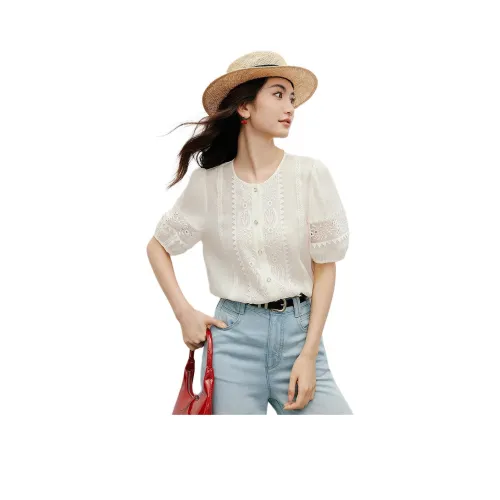 Hopeshow Экрю Женские Рубашки