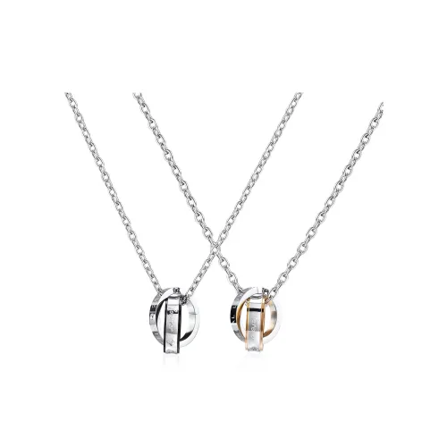 DH7 Титановые стальные ожерелья унисекс золотые серебряные