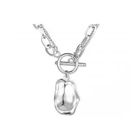 FOREVER MELODY Титановые стальные ожерелья унисекс серебряные