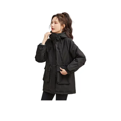 TERRE BLEUE Хлопковый пуховик женский черный