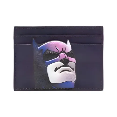 Lanvin DC COMICS Коллаборация Lambskin Men's Cardholder Purple