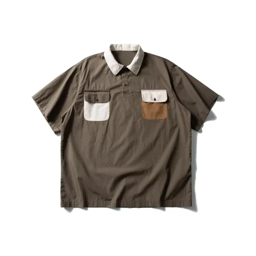 HYLHYL Армейский зеленый Унисекс Рубашки