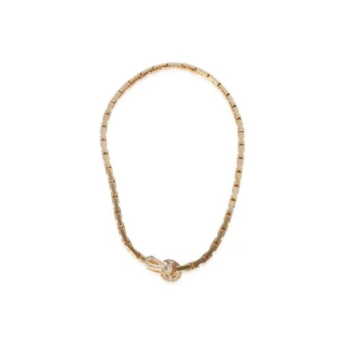 Cartier Agrafe 18K золото Бриллиантовое ожерелье Мужское Золото