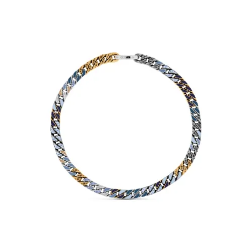 LOUIS VUITTON CHAIN LINKS Металлические ожерелья Голубо-серый Унисекс