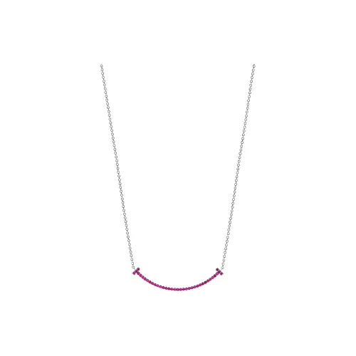 TIFFANY CO. T Series 18К Белое золото Ожерелье Унисекс Серебро