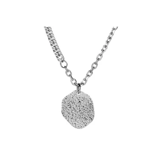 Kelanxi Титановые стальные ожерелья унисекс серебряные