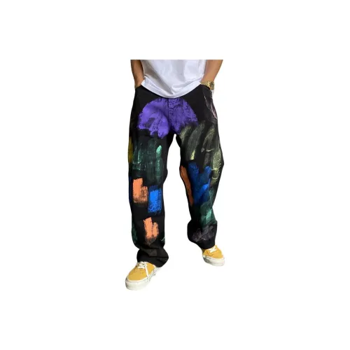 ZHANDASHUAI Черные Унисекс Джинсы