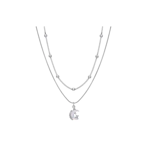 ENFANTIN Лунный камень Титановая сталь Циркон Ожерелье Унисекс