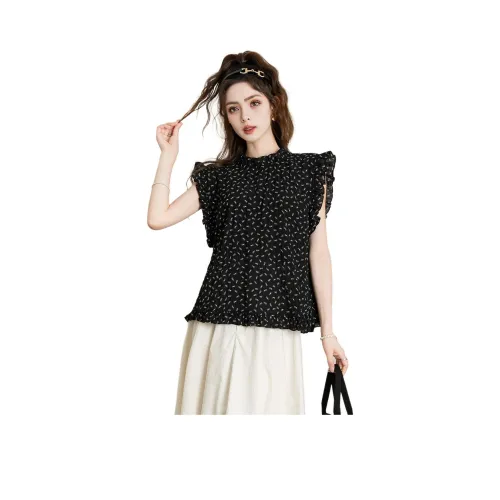 FAWENXIANGZI Черные Женские Рубашки