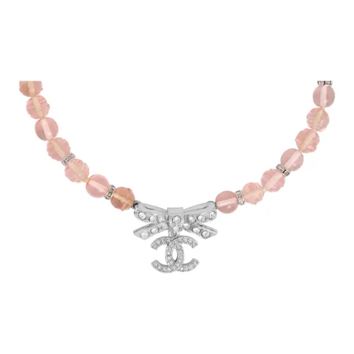CHANEL CC Металлические ожерелья Женские Розовый