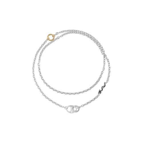 VAXE Титановая сталь one Цепочка Multiple Wear Hang Стекло Ожерелье Унисекс