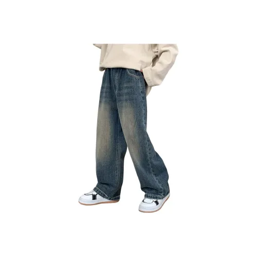 KAERFEITE Синие школьные джинсы