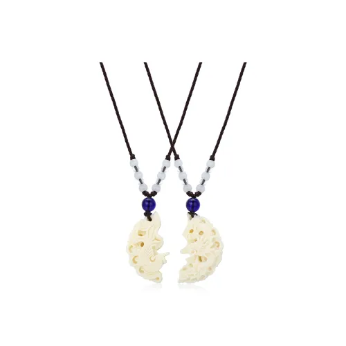 Shiban Сливочный Камень Ожерелья Унисекс