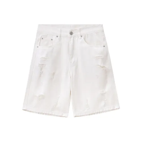 UKTK Белые Мужские Джинсовые Шорты