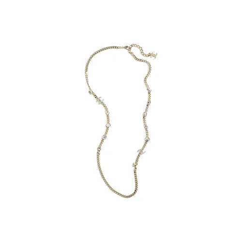 CHANEL Металл Латунь Crystal Necklaces Женские Золото