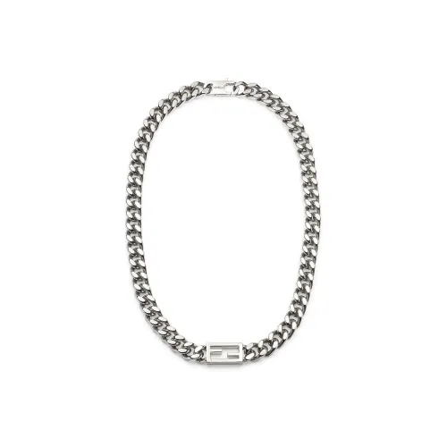 FENDI Брасс Колье Серебряный Мужской